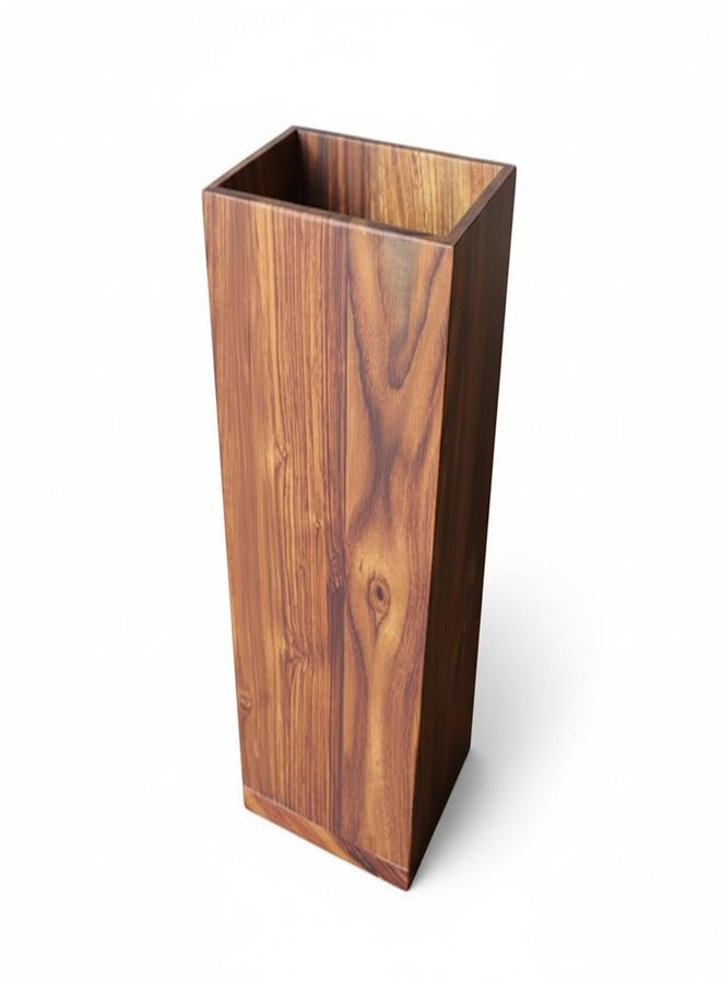 WOODKIT Handcrafted Sheesham Wood Dustbin - Eco-Friendly Wooden Trash Bin for Home, Office, or Bathroom - Stylish and Durable Waste Basket - Rustic Home Decor & Functional Storage Solution - Image 1
